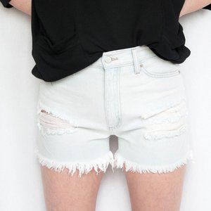 High Waisted Denim Shorts - light wash